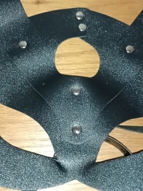 Black Studded Faux Leather Cutout Cat MASK